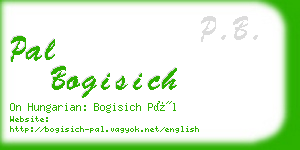 pal bogisich business card